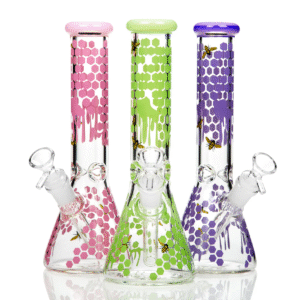 Wholesale Glass Bong 10 Inch Honeycomb Beaker Bong
